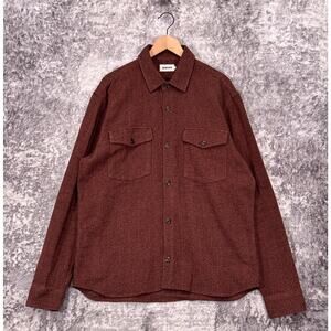 Taylor Stitch Shirt 44 / XL Mens The Point Linen Tweed Heavyweight Long Sleeve